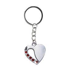 6-0574 Nøkkelanheng Halvhjerte. Rød